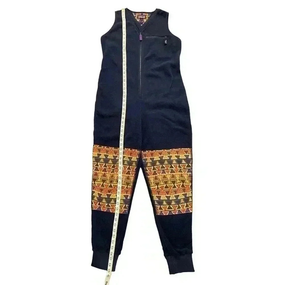 Patagonia limited edition synchilla vision quest  jumpsuit overalls navy Aztec - Picture 8 of 11